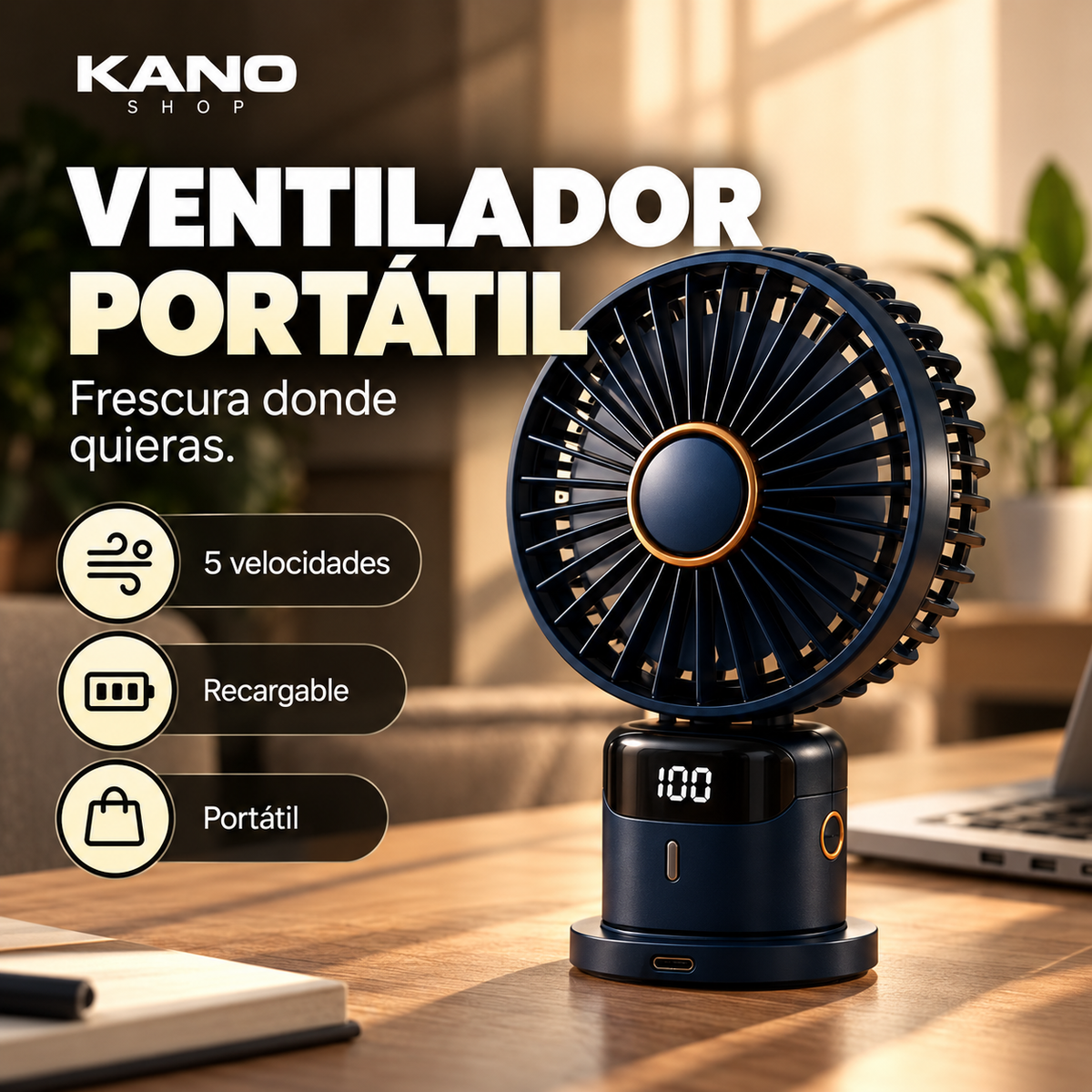 Mini ventilador portátil