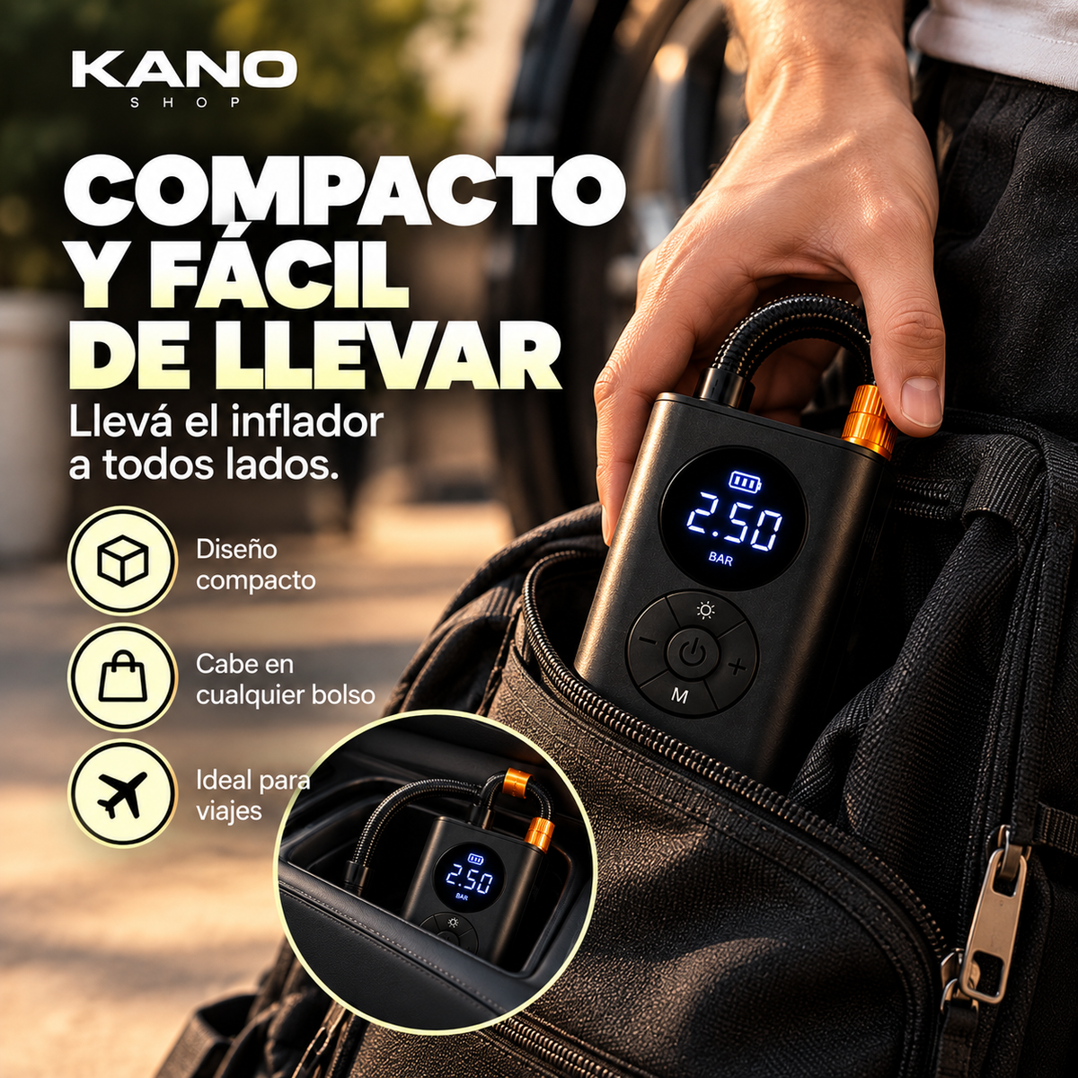 Compresor de aire portátil
