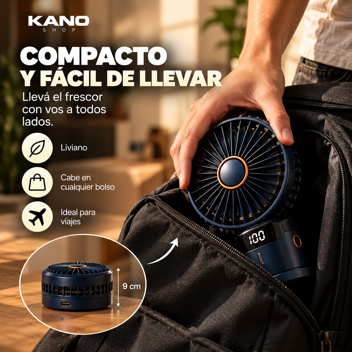 Mini ventilador portátil